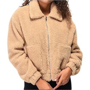 Tan Teddy Bear Jacket from Zumiez Women’s